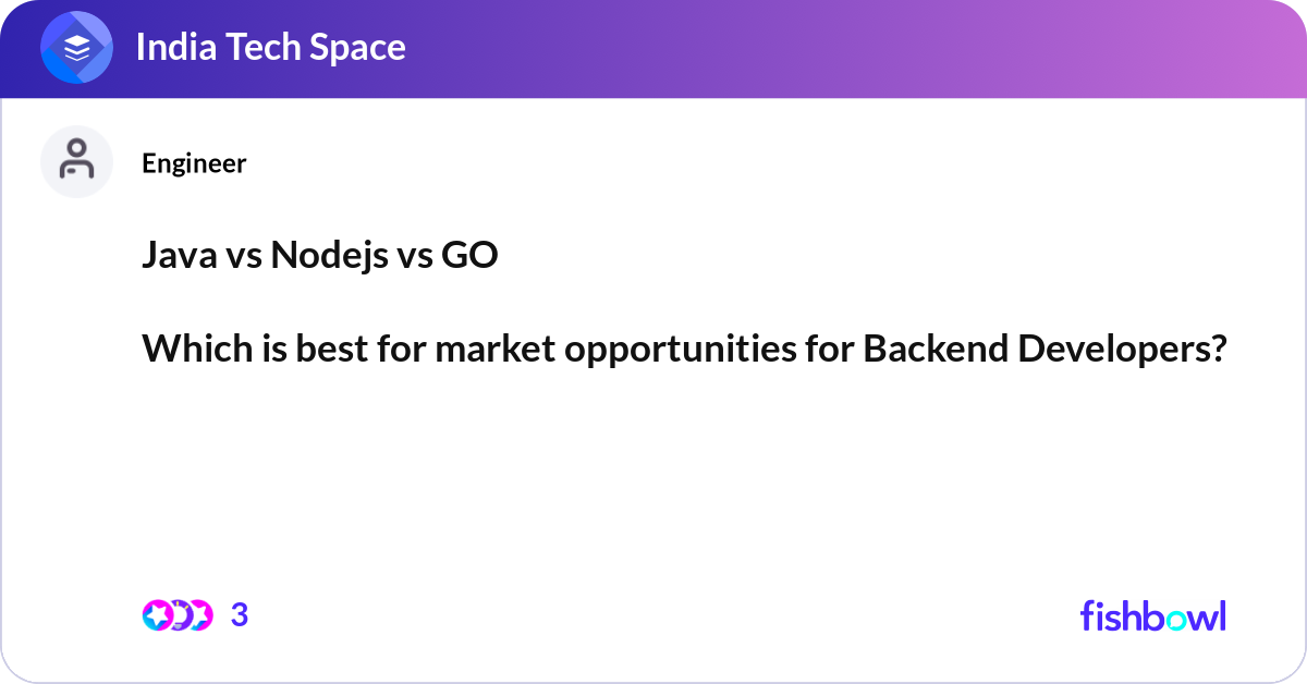 Java vs Nodejs vs GO Which is best for market opp... | Fishbowl