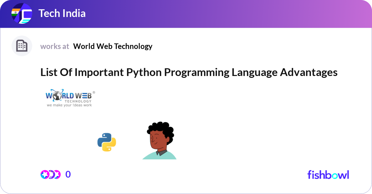 List Of Important Python Programming Language Adva... | Fishbowl