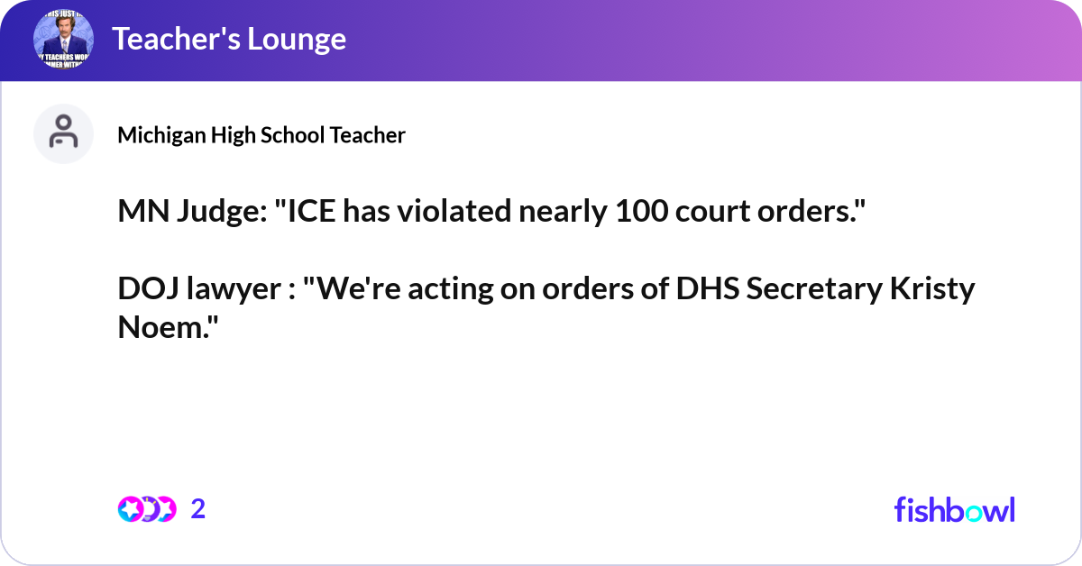 MN Judge: "ICE has violated nearly 100 court order... | Fishbowl