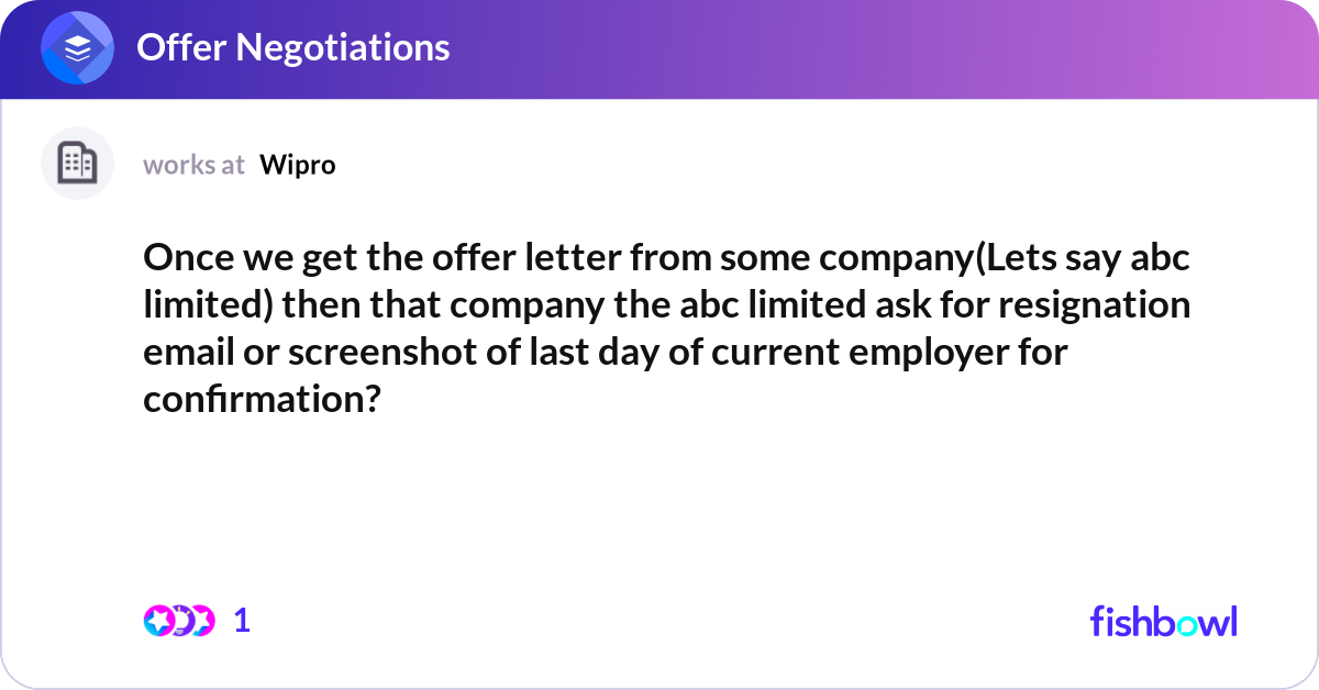 Wave Offer Letters Once we get the offer letter from some company(Let... | Fishbowl