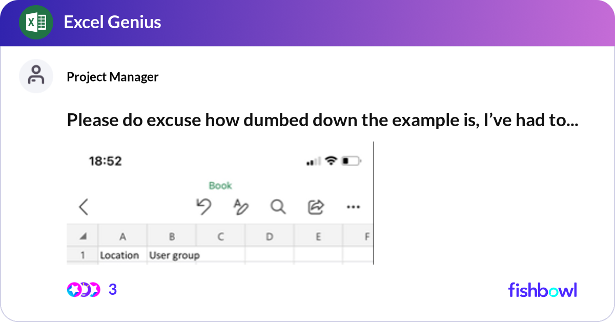 Please do excuse how dumbed down the example is, I... | Fishbowl