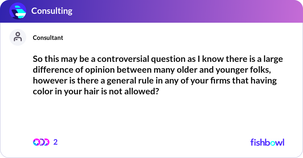 So this may be a controversial question as I know ... | Fishbowl