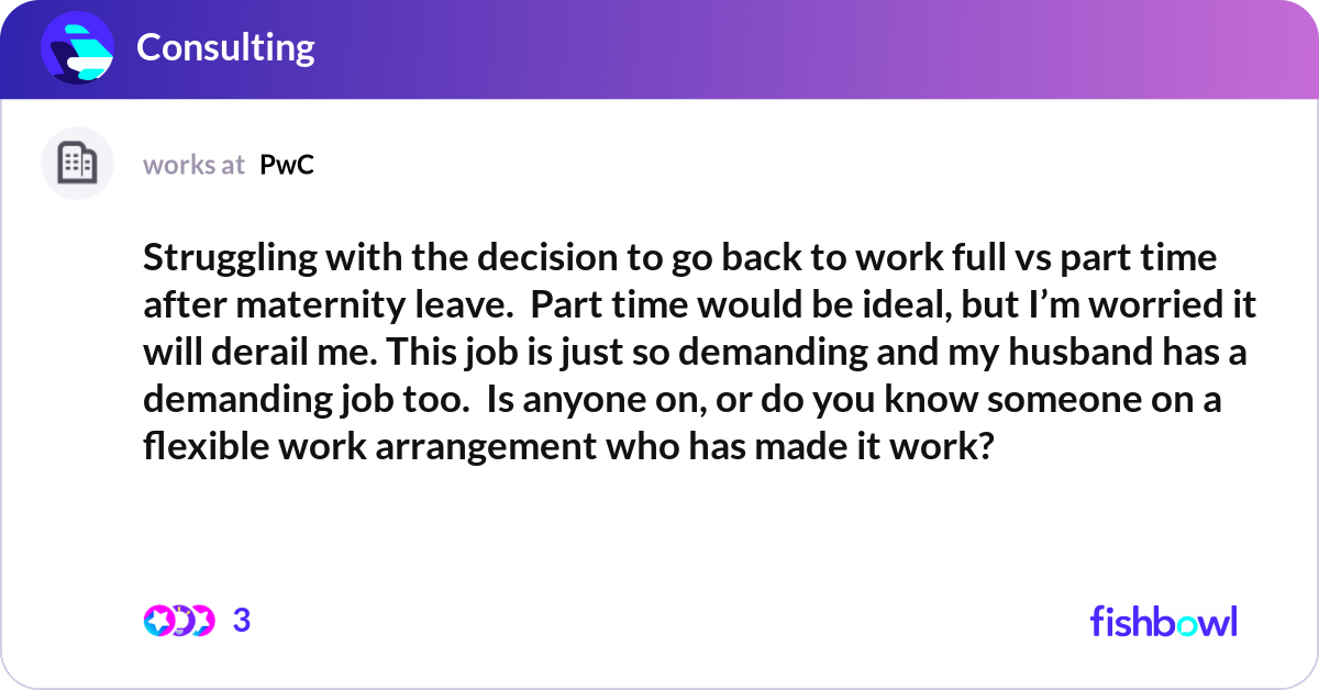Struggling with the decision to go back to work fu... | Fishbowl