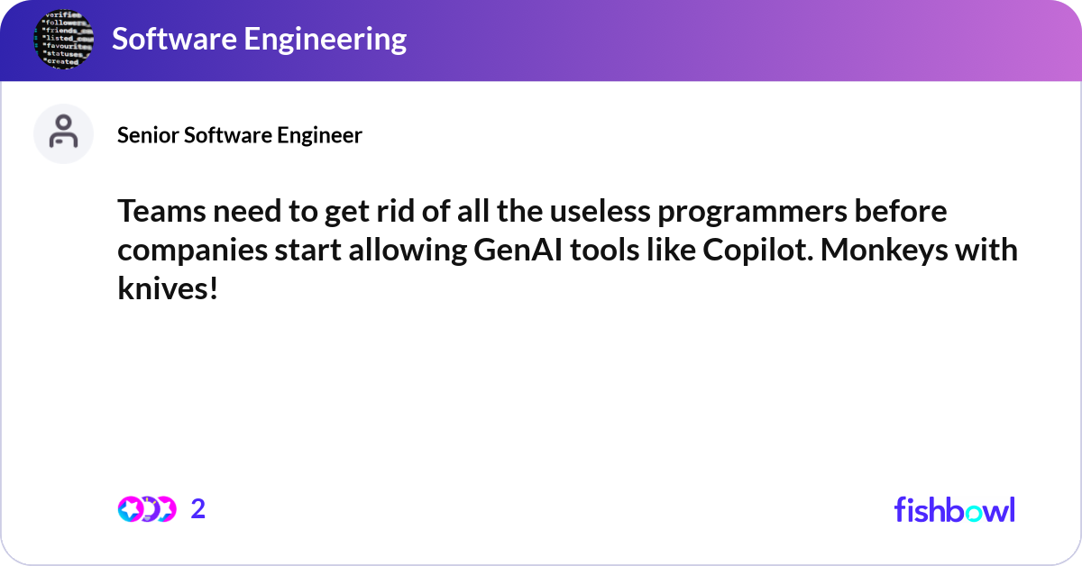 Teams need to get rid of all the useless programme... | Fishbowl