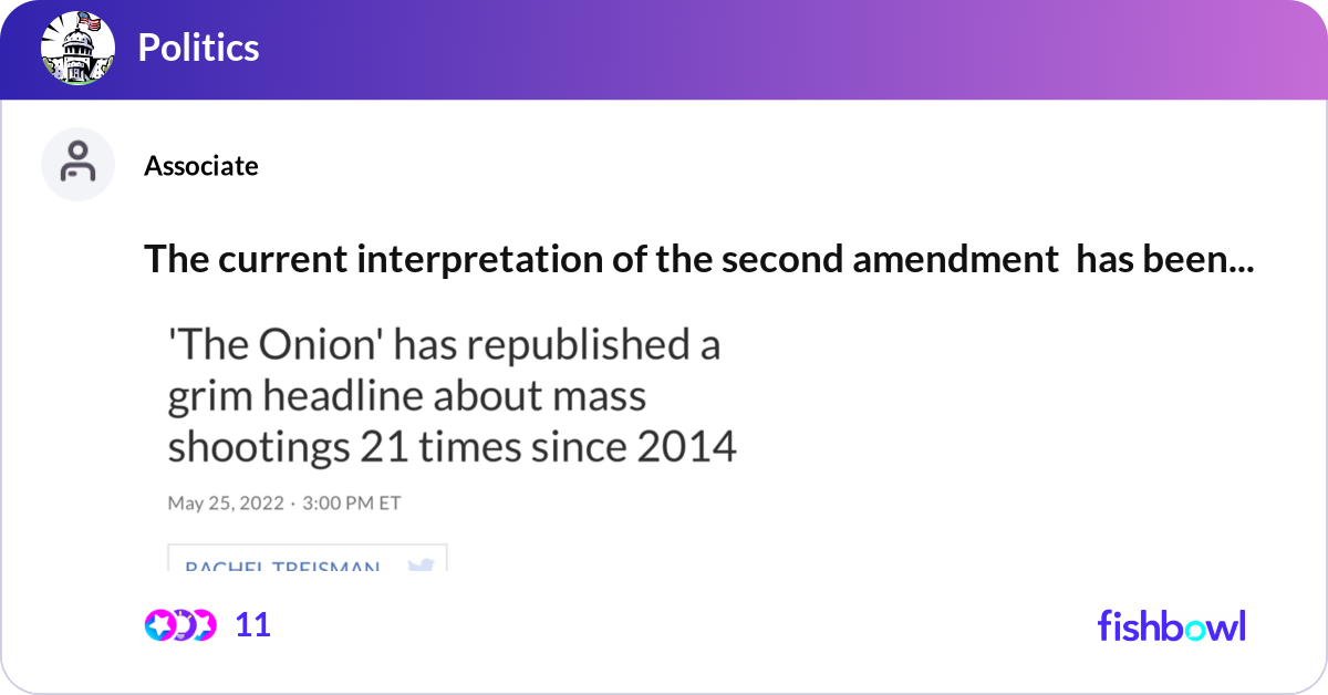 Graph About Second Amendment The current interpretation of the second amendment... | Fishbowl