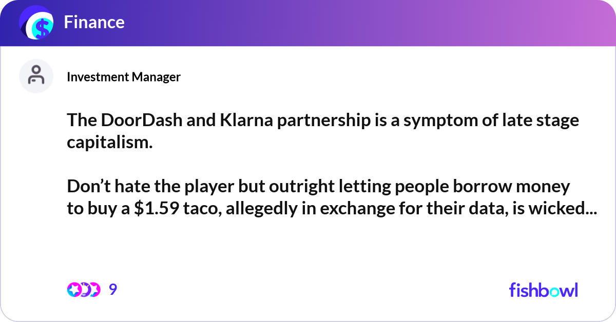 The DoorDash and Klarna partnership is a symptom o... | Fishbowl