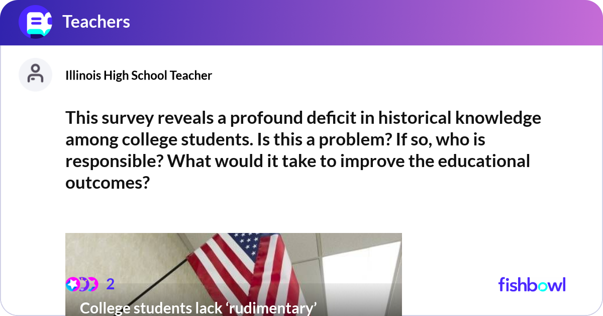 This survey reveals a profound deficit in historic... | Fishbowl