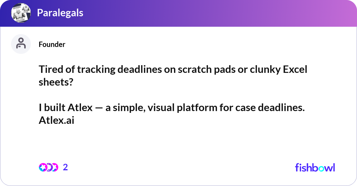 Tired of tracking deadlines on scratch pads or clu... | Fishbowl