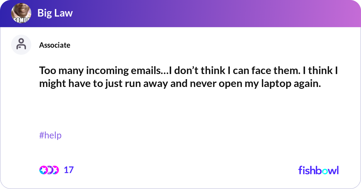 To Many Emails Incoming Too many incoming emails…I don’t think I can face ... | Fishbowl