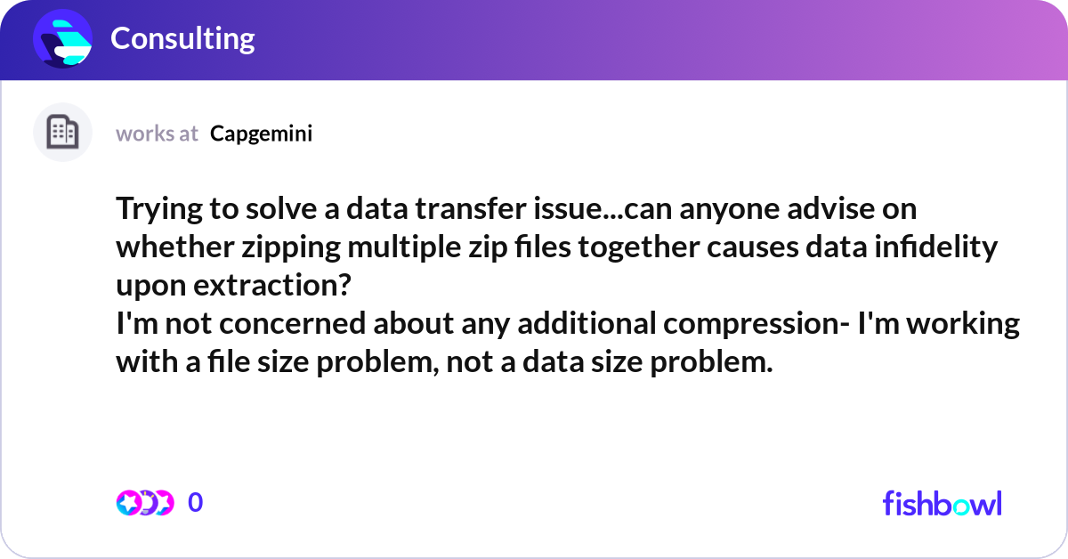 Trying to solve a data transfer issue...can anyone... | Fishbowl