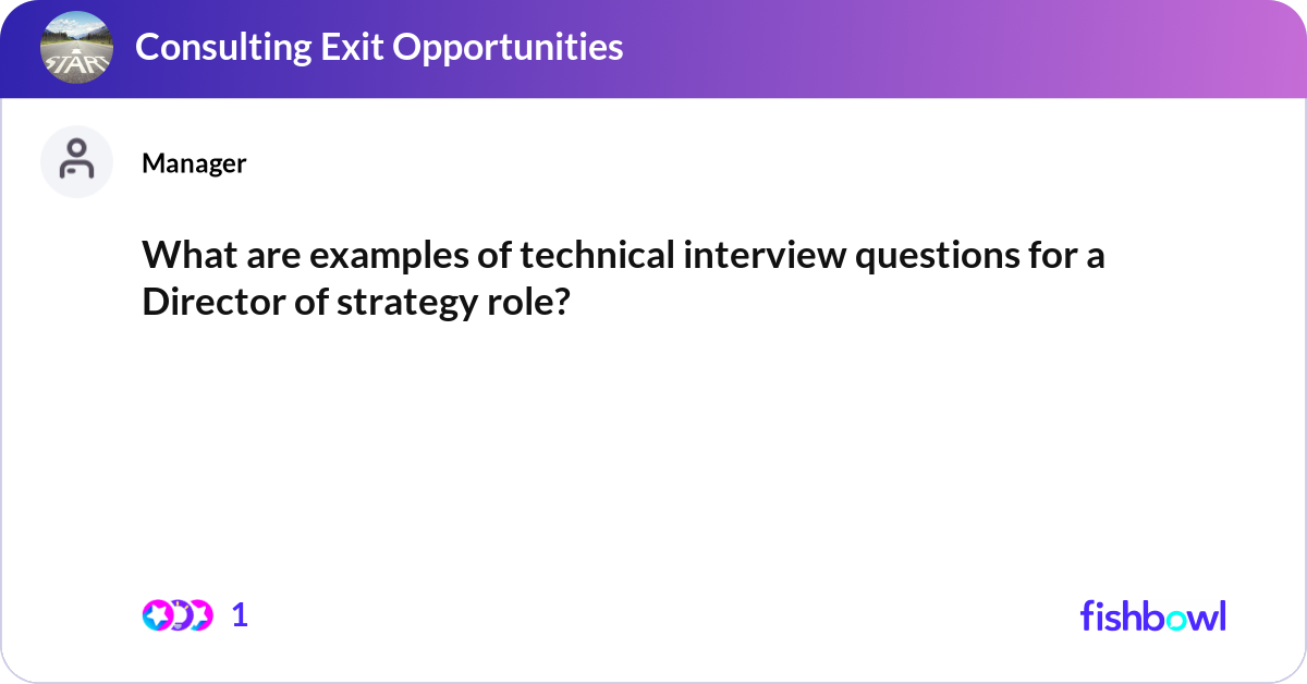 What are examples of technical interview questions... | Fishbowl