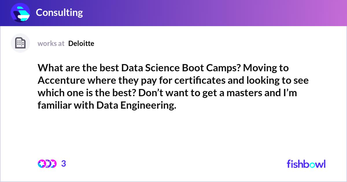 What are the best Data Science Boot Camps? Moving ... | Fishbowl