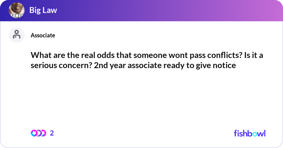 What are the real odds that someone wont pass conf... | Fishbowl