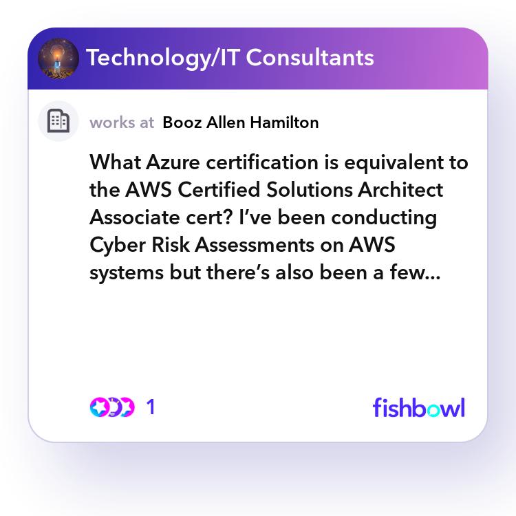 What Azure certification is equivalent to the AWS ...