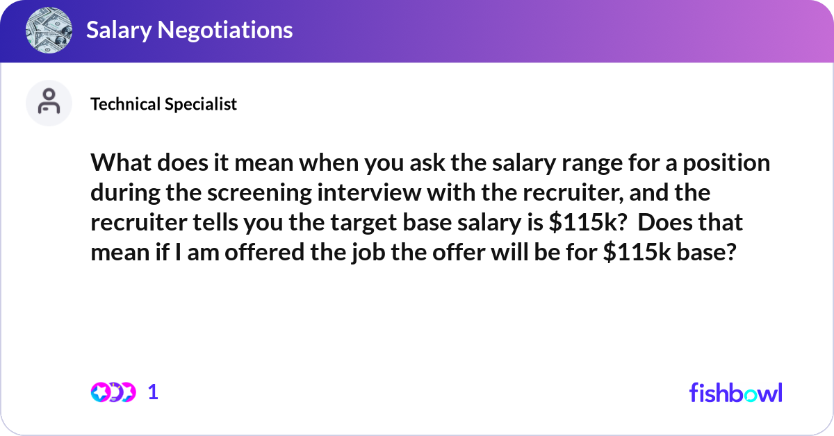 What does it mean when you ask the salary range fo... | Fishbowl