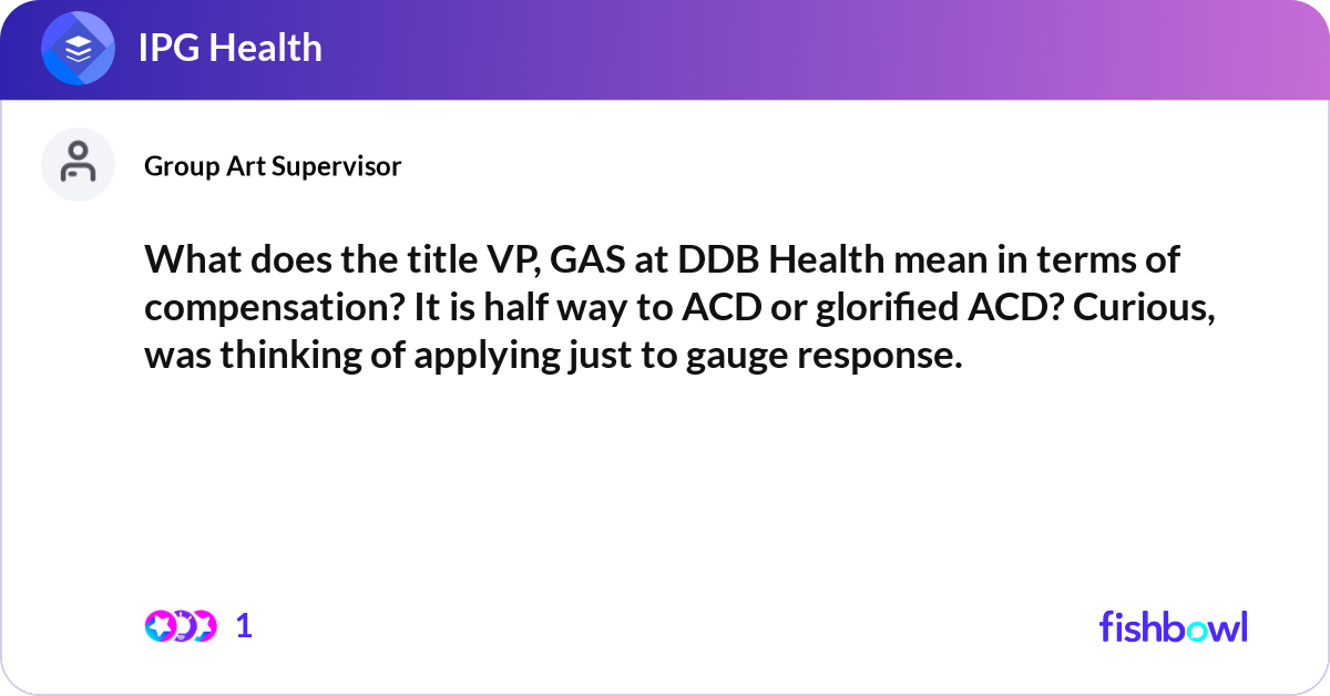 What does the title VP, GAS at DDB Health mean in ... | Fishbowl