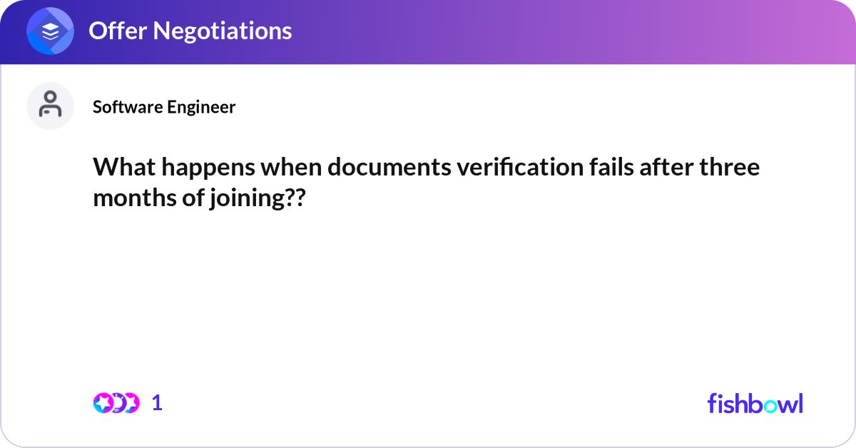 What happens when documents verification fails aft... | Fishbowl