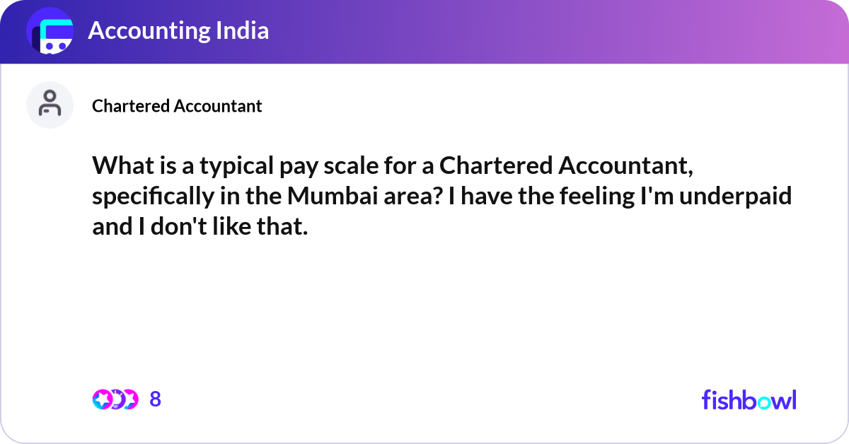 What is a typical pay scale for a Chartered Accoun... | Fishbowl