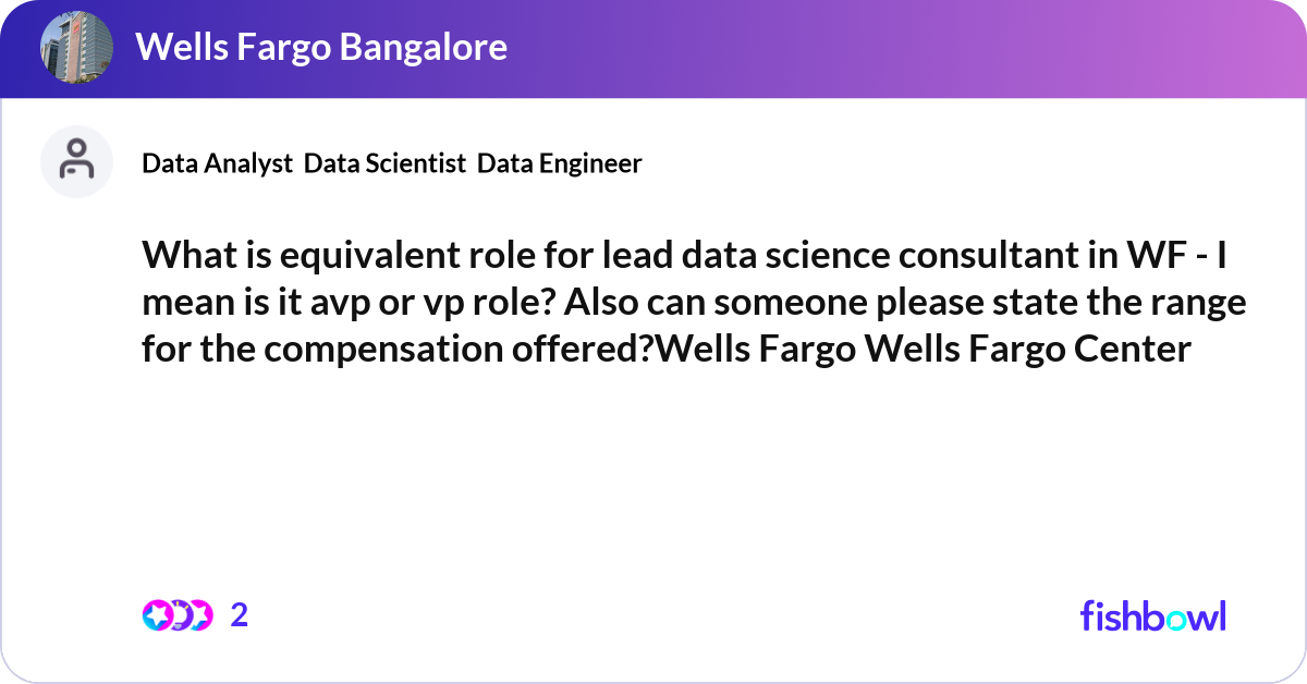 functional Images High Quality Grahic What is equivalent role for lead data science cons... | Fishbowl