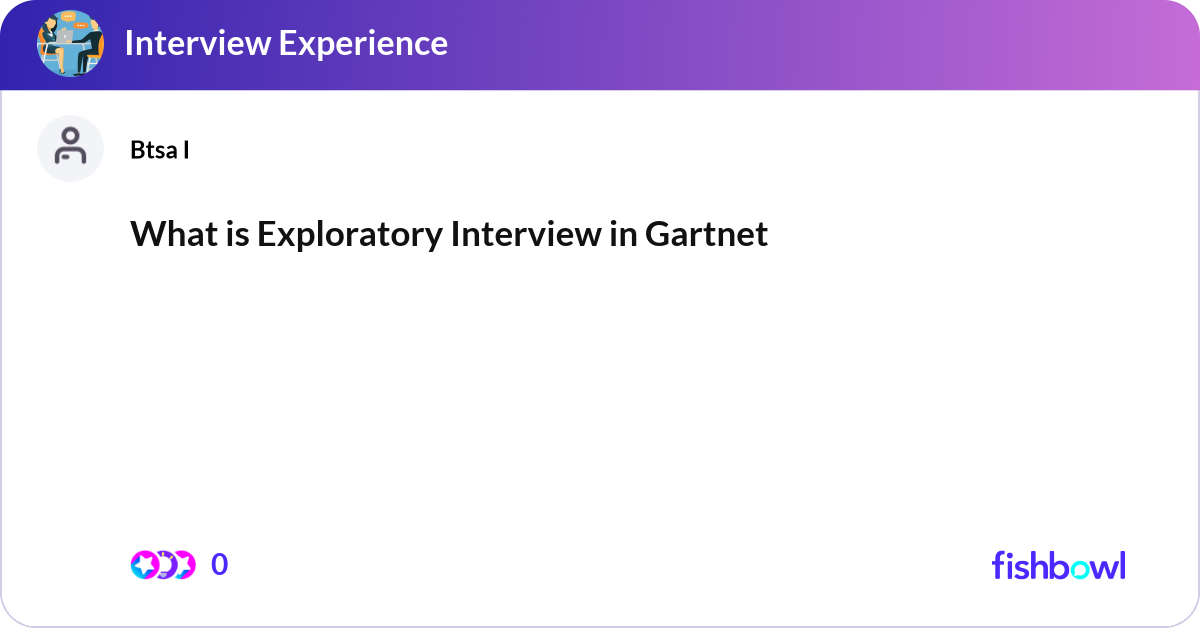 Exploratory Interview Request Examples What is Exploratory Interview in Gartnet | Fishbowl