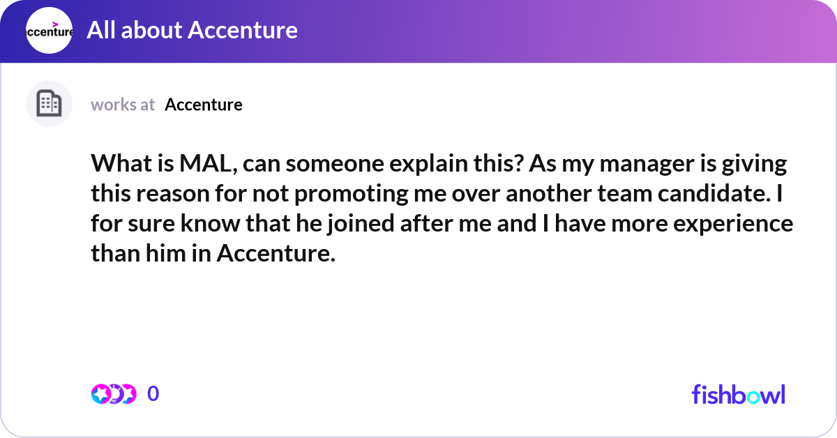 What is MAL, can someone explain this? As my manag...