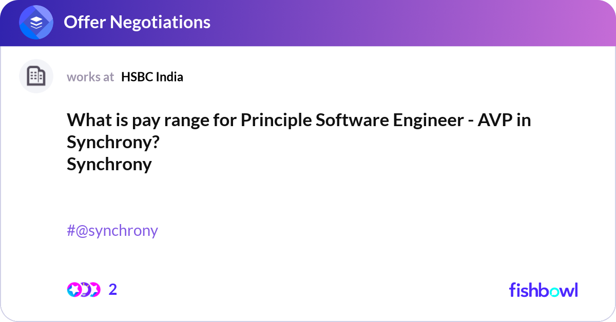 What is pay range for Principle Software Engineer ... | Fishbowl