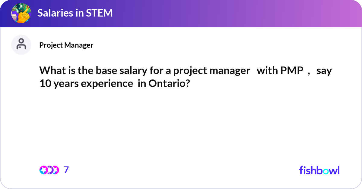 What is the base salary for a project manager wi... | Fishbowl