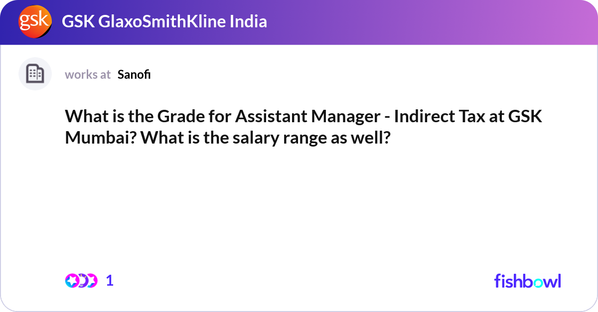 What is the Grade for Assistant Manager - Indirect... | Fishbowl