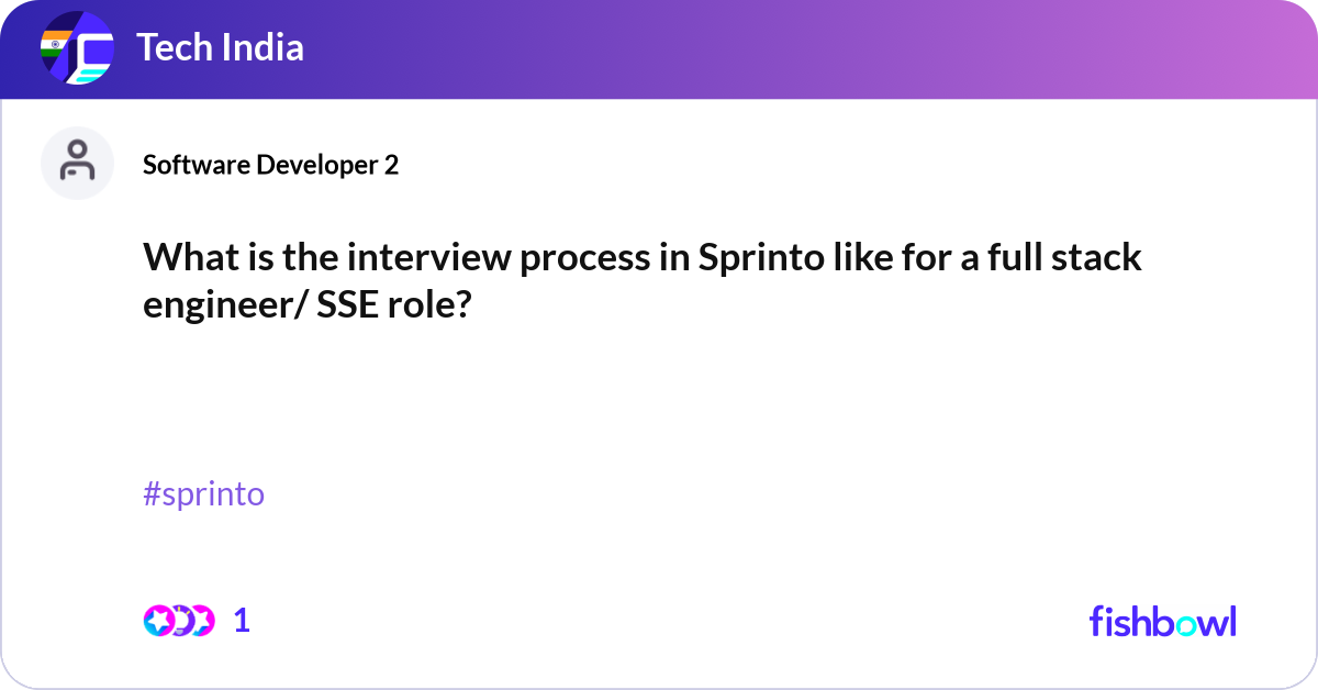 What is the interview process in Sprinto like for ... | Fishbowl