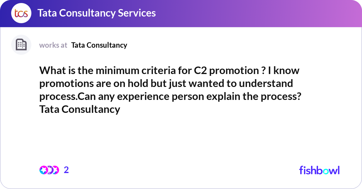 whoneedstoknowtherules · Images High Quality Grahic What is the minimum criteria for C2 promotion ? I ... | Fishbowl
