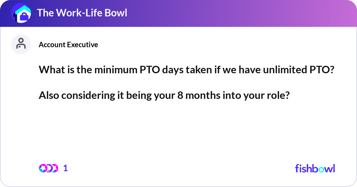 What is the minimum PTO days taken if we have unli... | Fishbowl