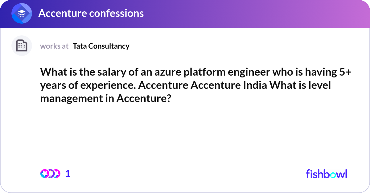 What is the salary of an azure platform engineer w... | Fishbowl