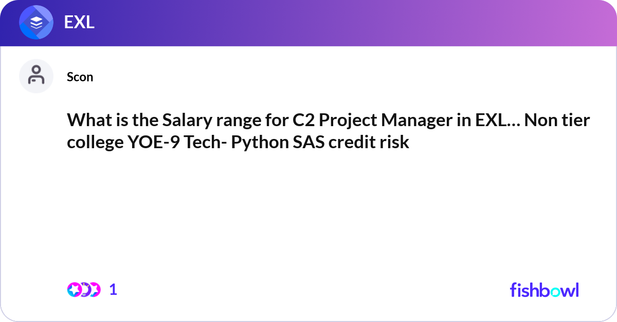What is the Salary range for C2 Project Manager in... | Fishbowl