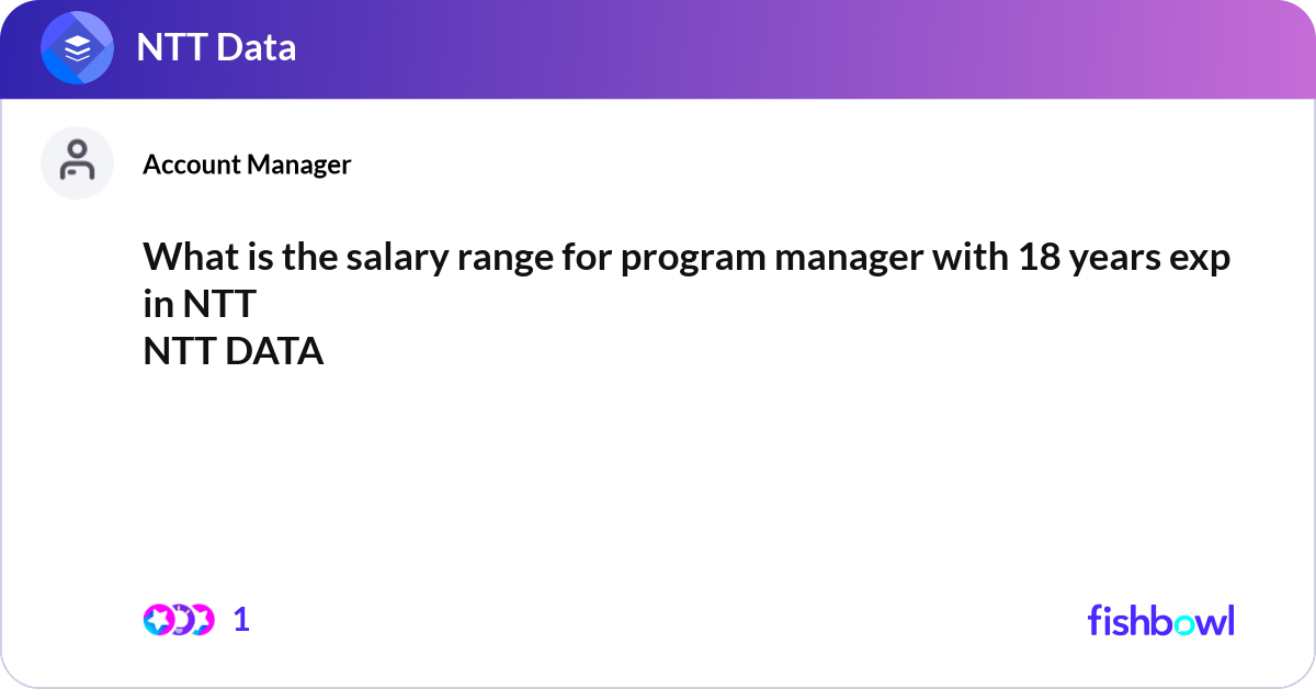 NTT DATA PROGRAM MANAGER SALARY visual data 3
