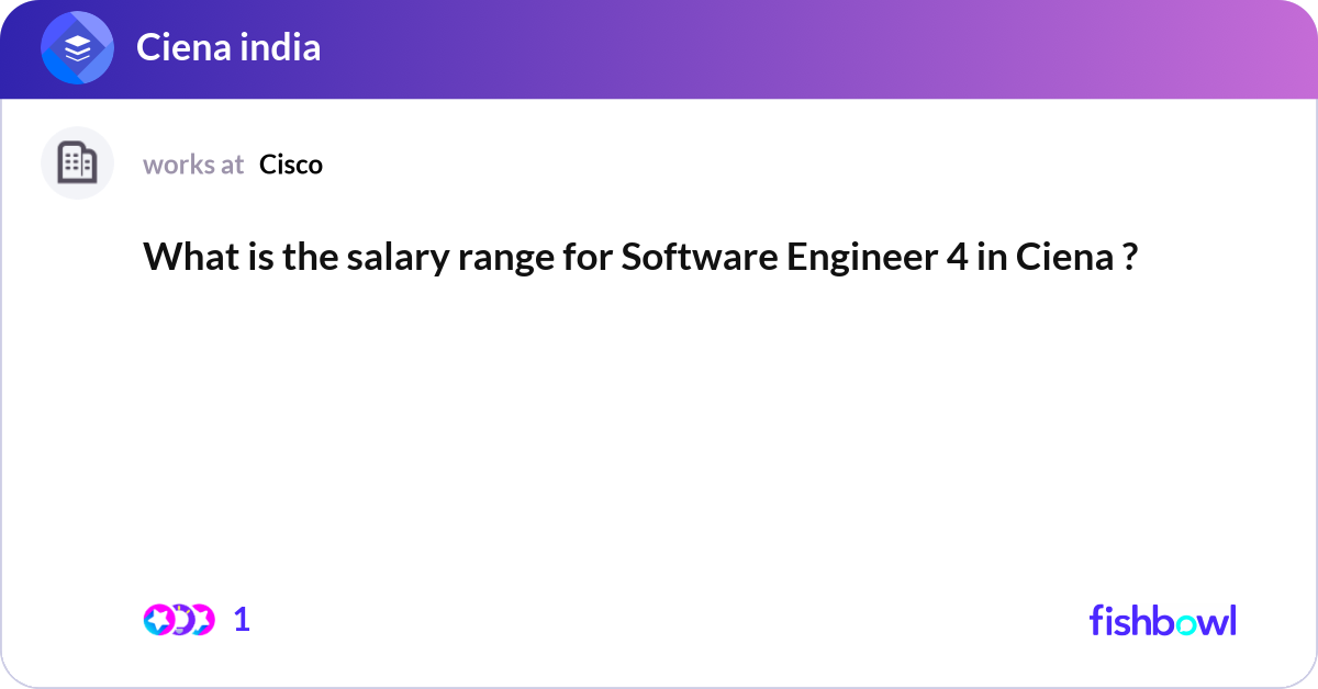 What is the salary range for Software Engineer 4 i... | Fishbowl