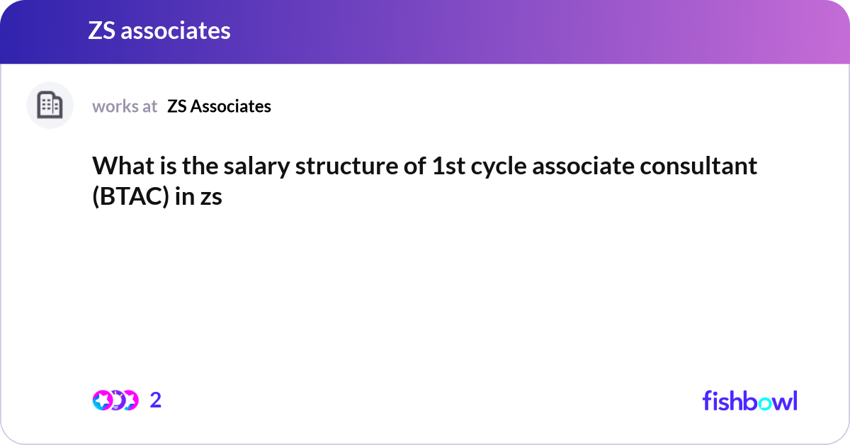 What is the salary structure of 1st cycle associat... | Fishbowl