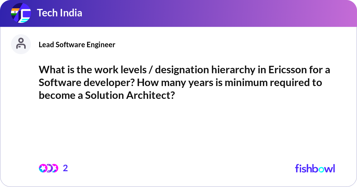 What is the work levels / designation hierarchy in... | Fishbowl