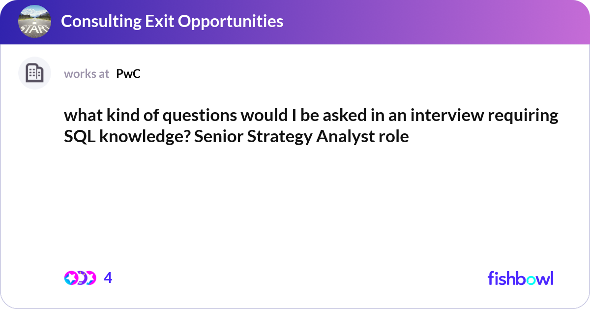 what kind of questions would I be asked in an inte... | Fishbowl