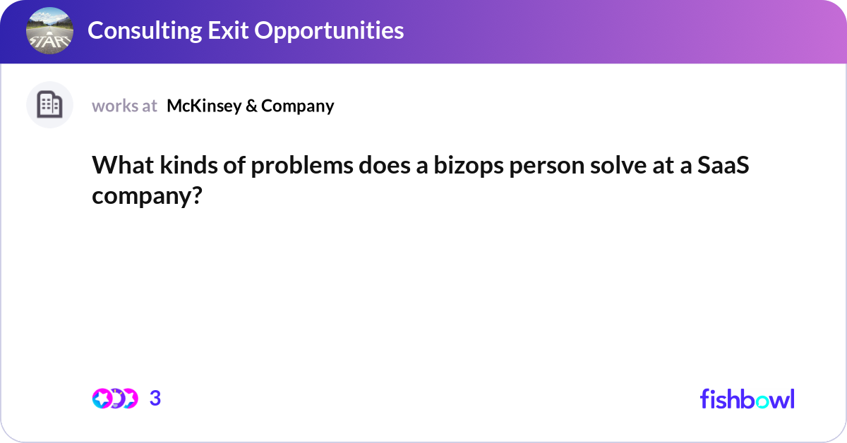 What kinds of problems does a bizops person solve ... | Fishbowl