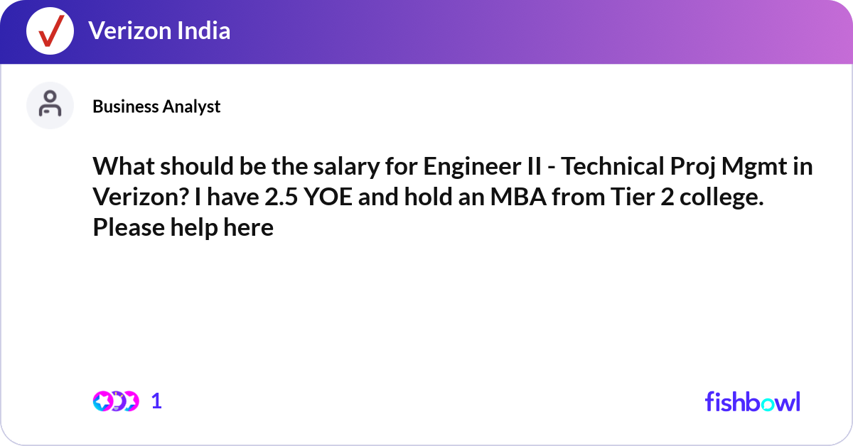 What should be the salary for Engineer II - Techni... | Fishbowl