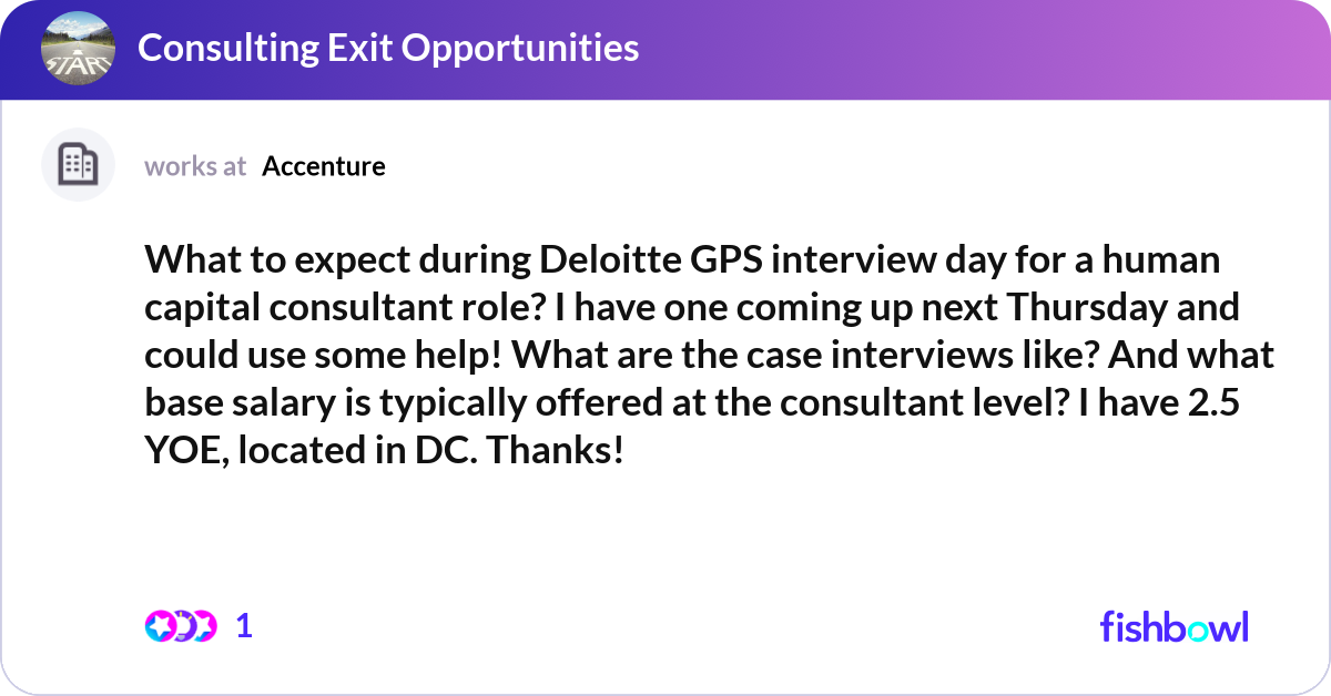 What to expect during Deloitte GPS interview day f... | Fishbowl