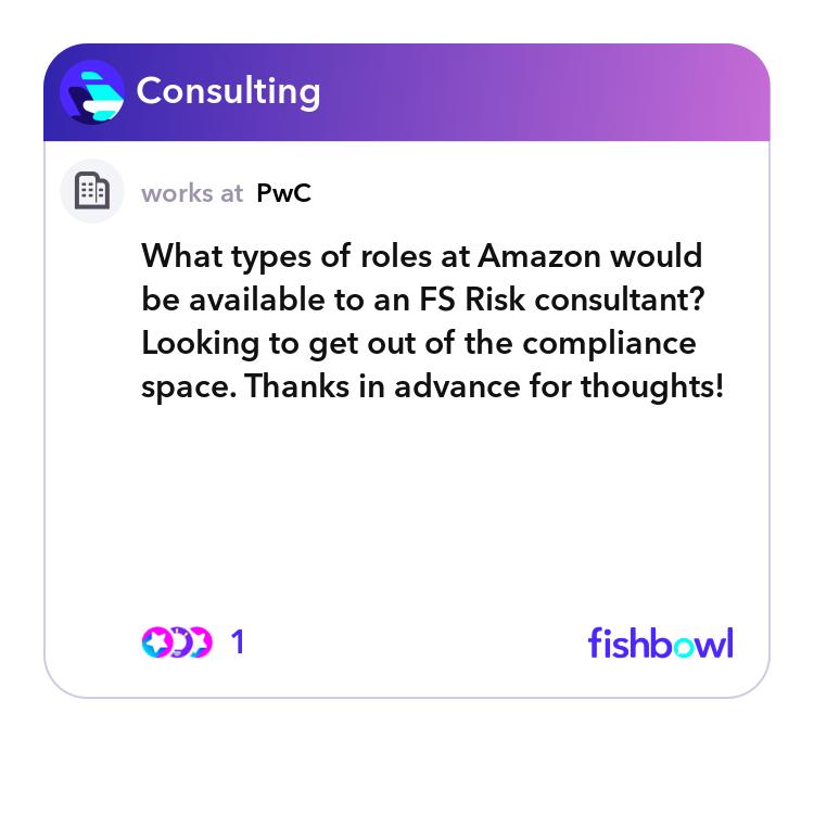 What types of roles at Amazon would be available t... | Fishbowl