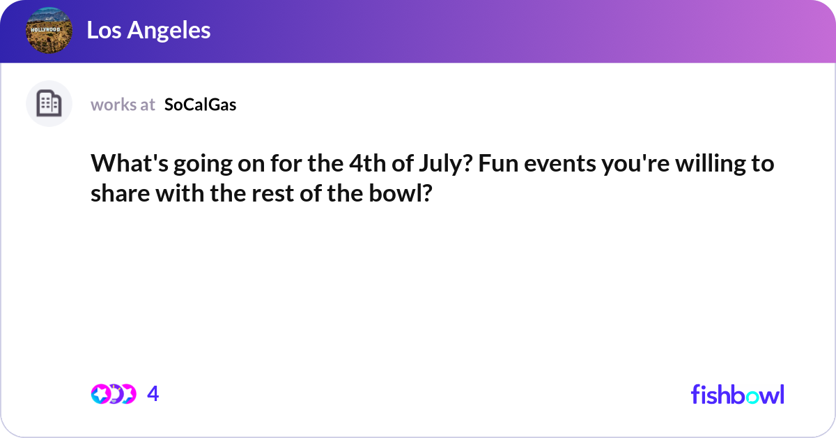 What's going on for the 4th of July? Fun events yo... | Fishbowl