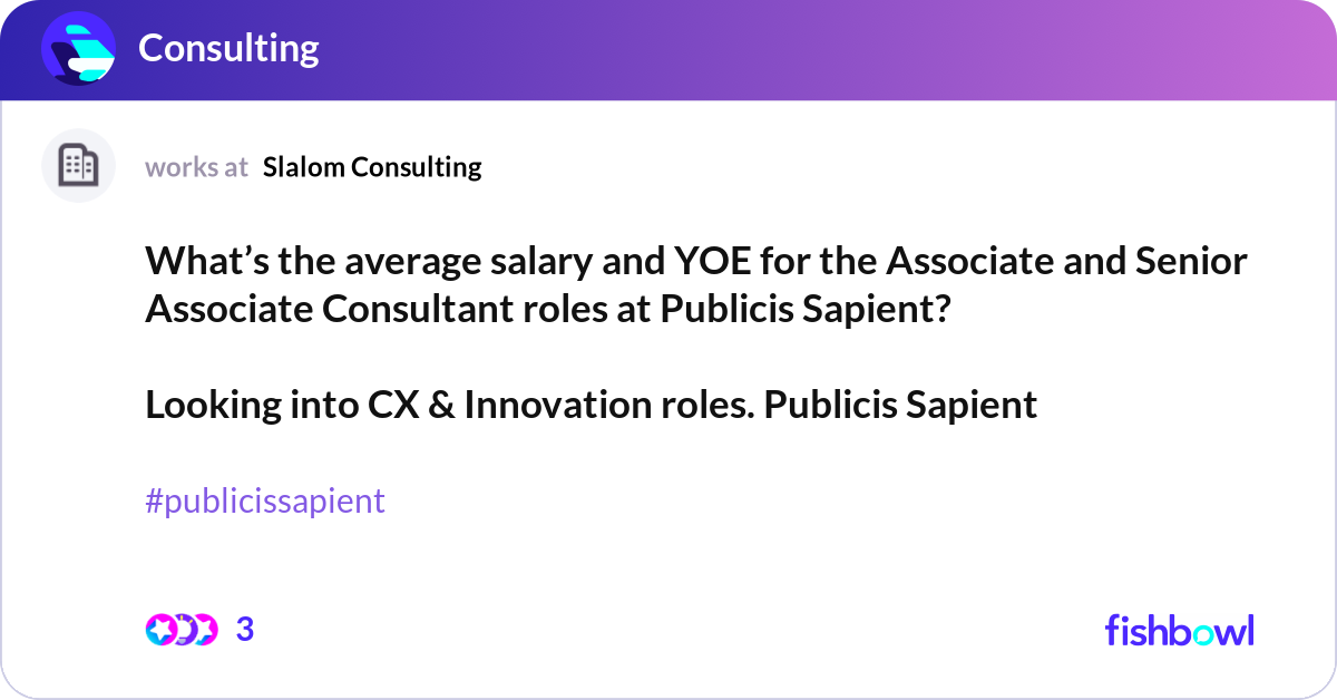 PUBLICIS SAPIENT SENIOR ASSOCIATE SALARY FISHBOWL visual data 3