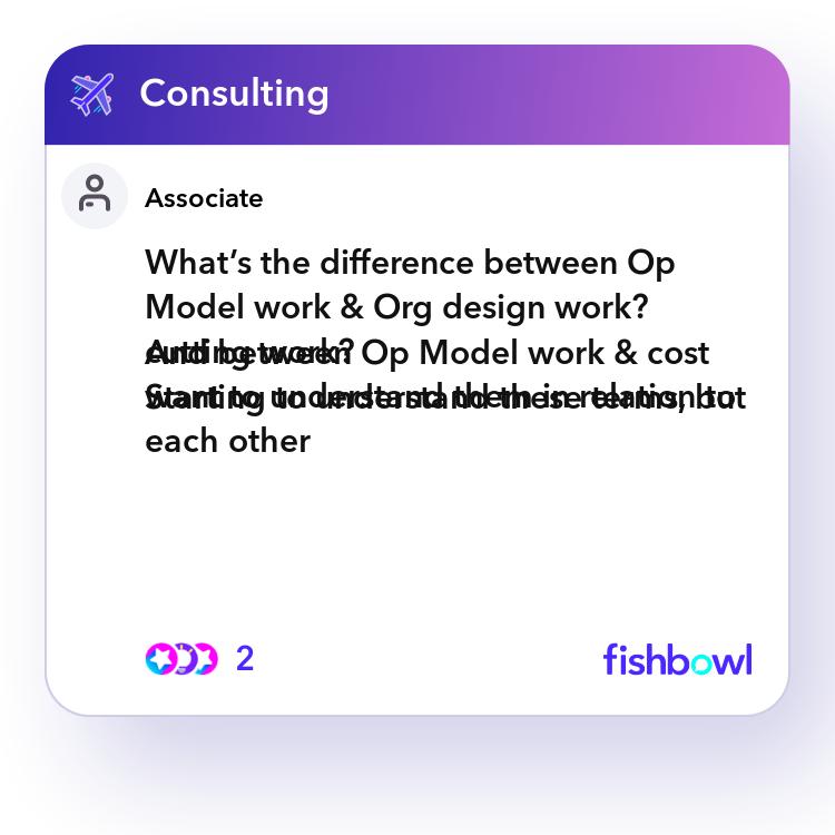 What’s the difference between Op Model work & Org ... | Fishbowl
