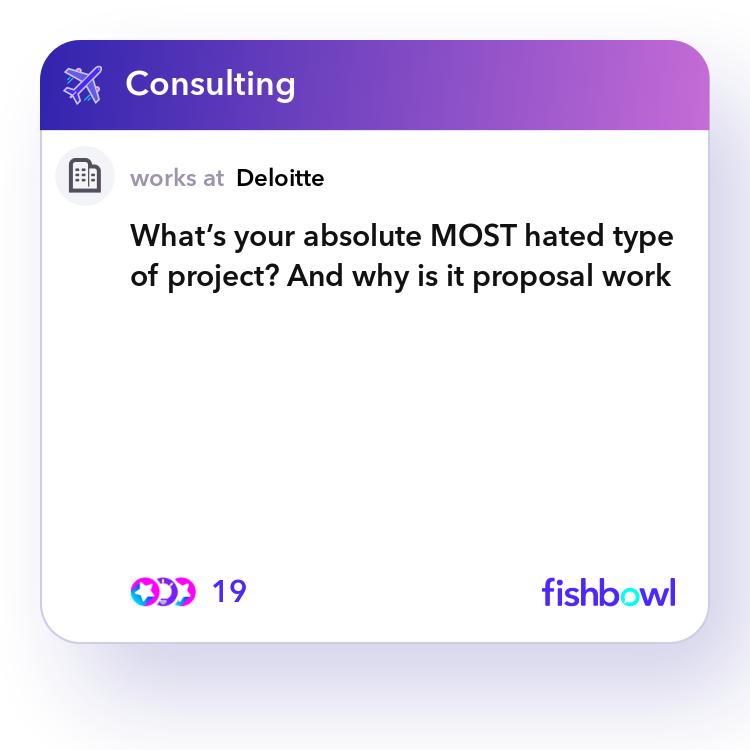 Technically Hated What’s your absolute MOST hated type of project? A... | Fishbowl