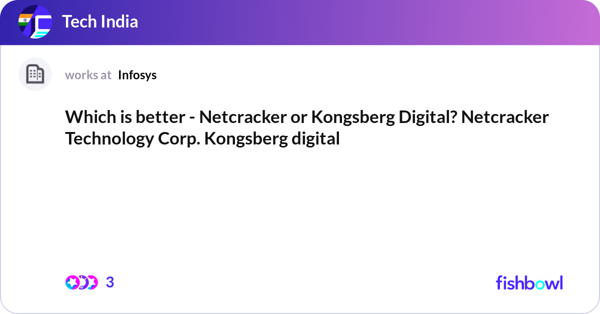 Netcracker Icon Which is better - Netcracker or Kongsberg Digital?... | Fishbowl