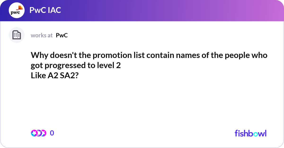 Why doesn't the promotion list contain names of th... | Fishbowl
