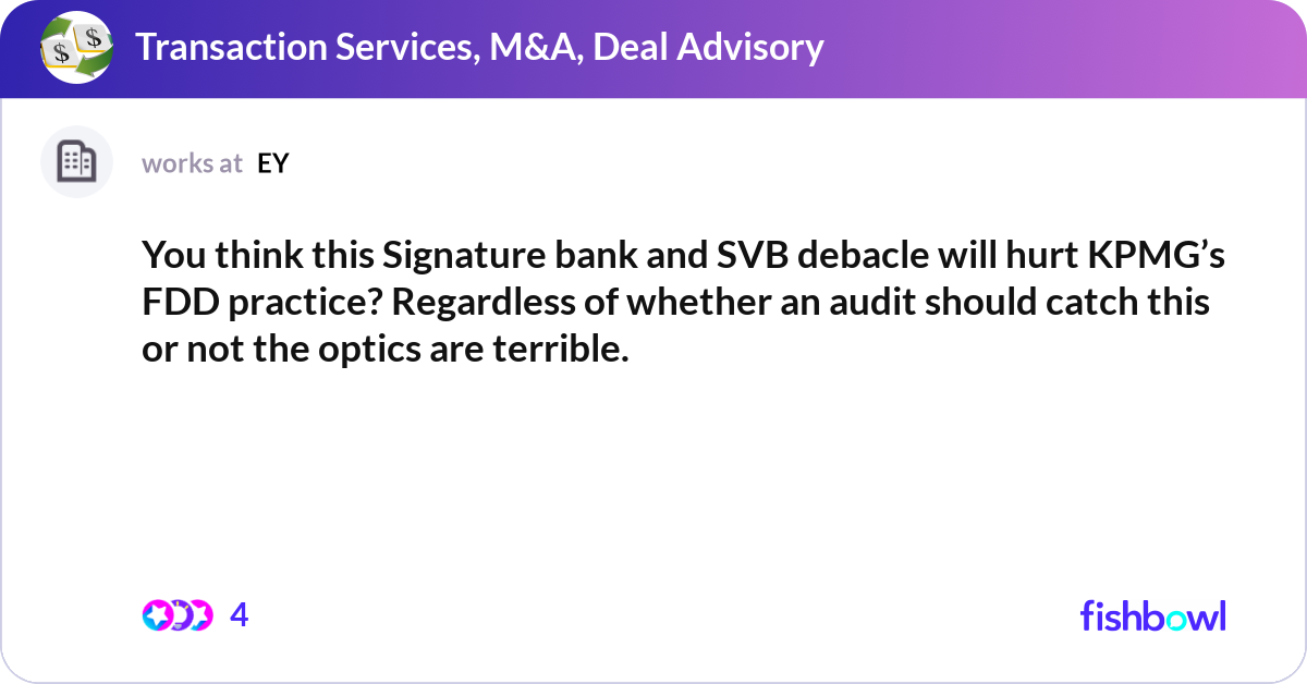Svb Debacle You think this Signature bank and SVB debacle will... | Fishbowl