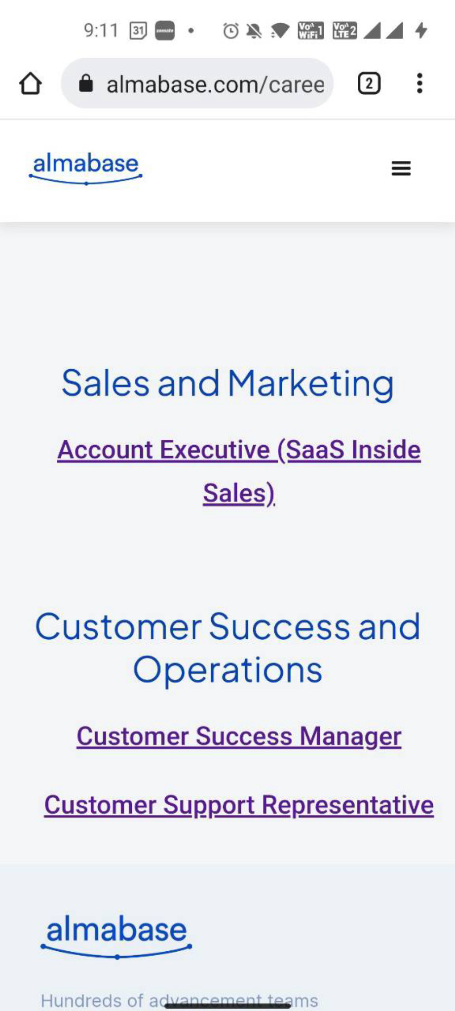 Almabase Multiple openings in Sales and Customer... | Fishbowl